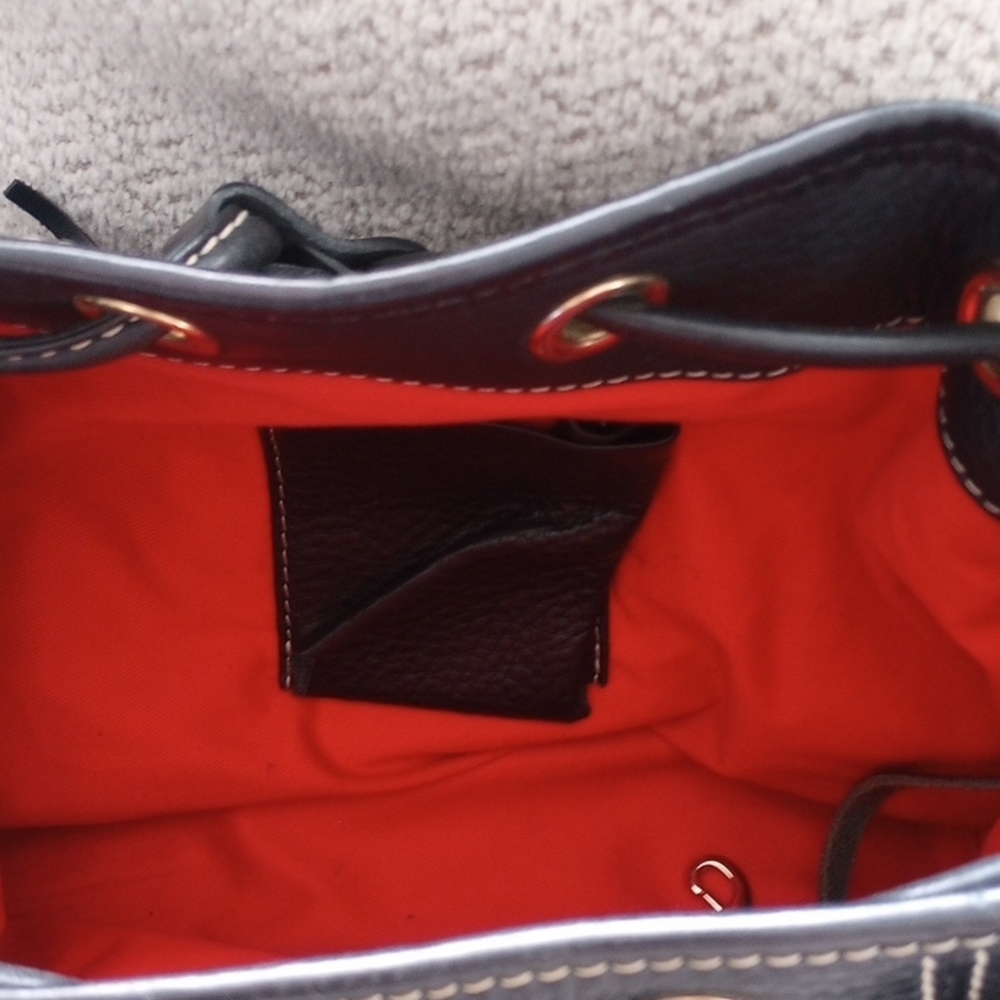 Dooney & Bourke Black Pebbled Leather Shoulder Bag - Picture 6 of 6